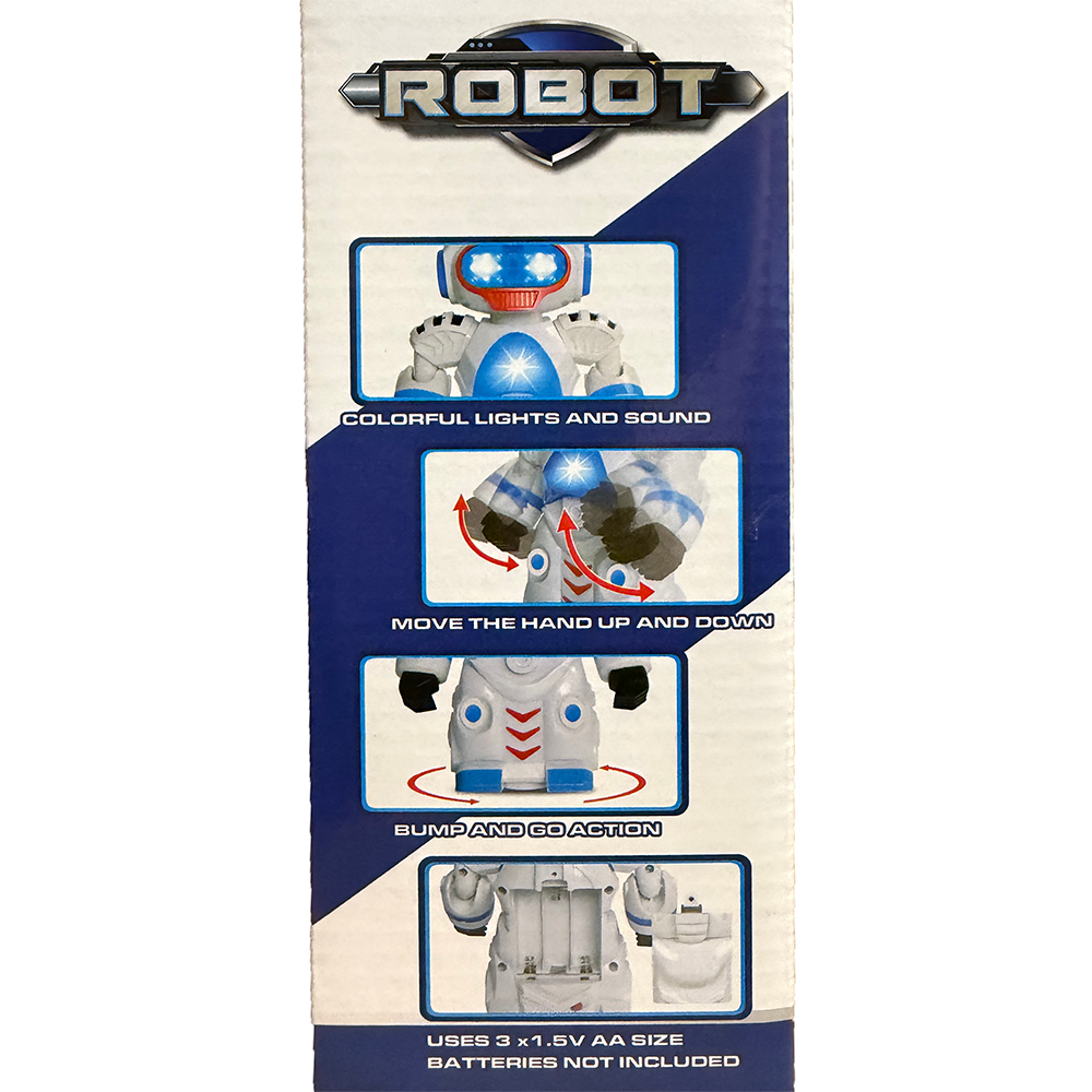 Electronic Rotating Bump and Go Light-Up Toy Robot