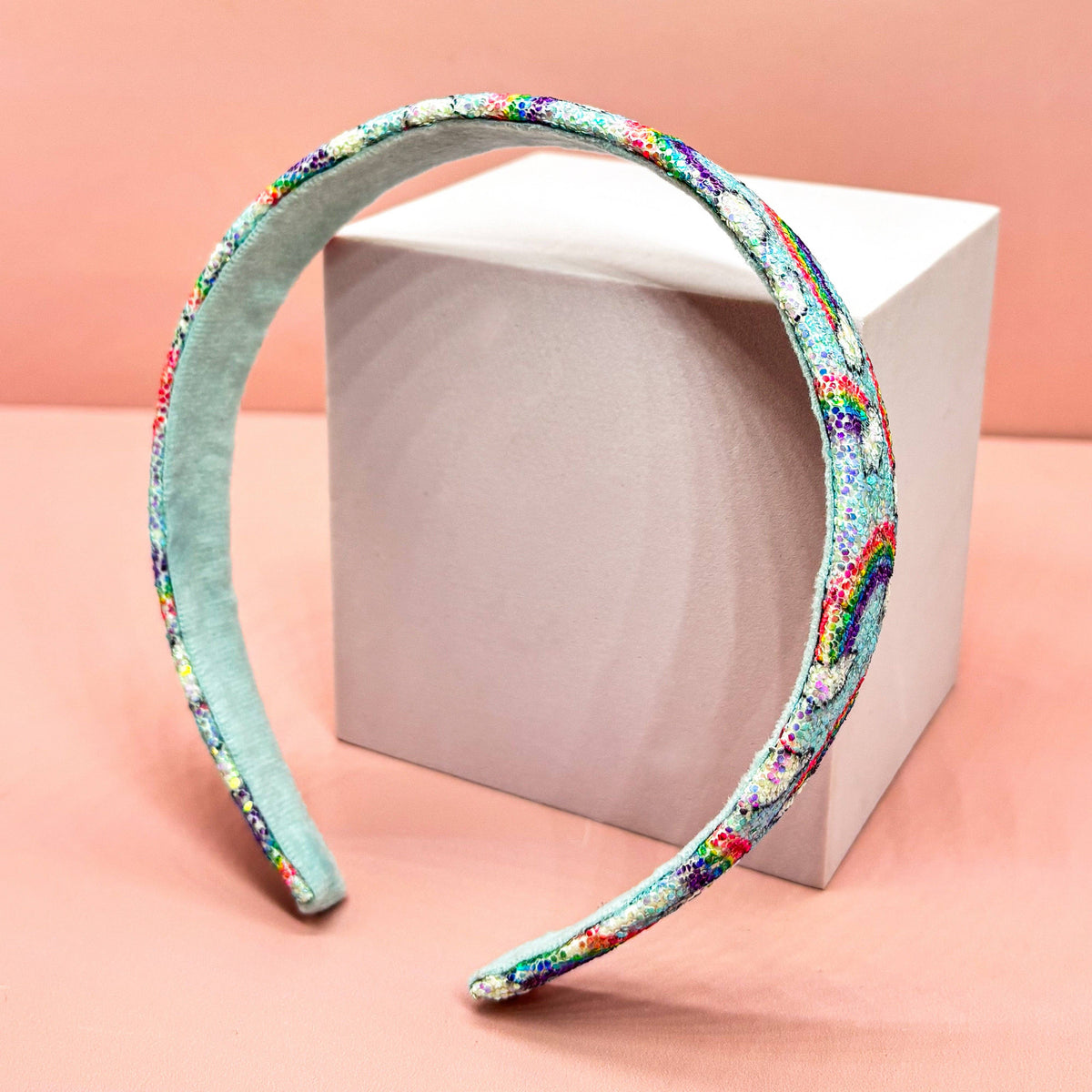 Rainbow Glitter Headband - Kids Hair Accessories