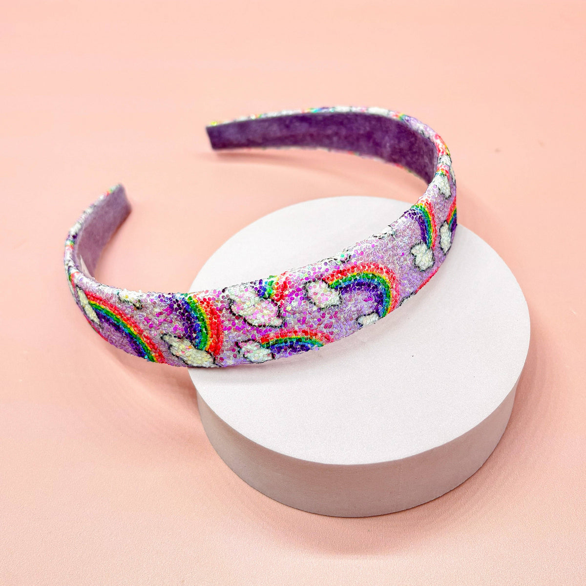 Rainbow Glitter Headband - Kids Hair Accessories