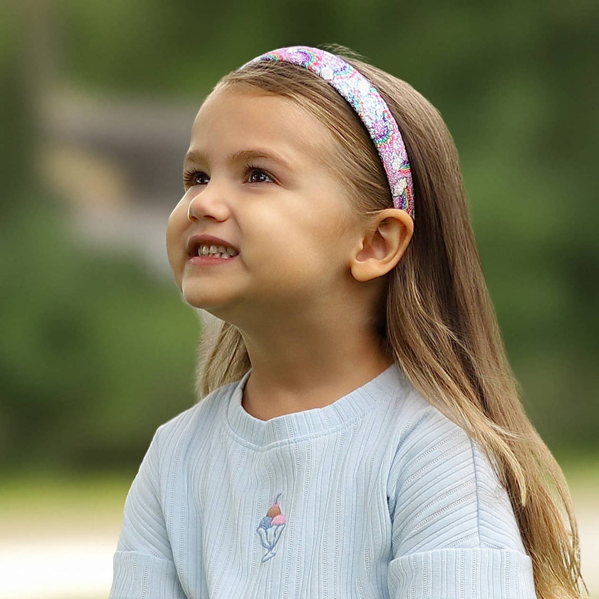 Rainbow Glitter Headband - Kids Hair Accessories