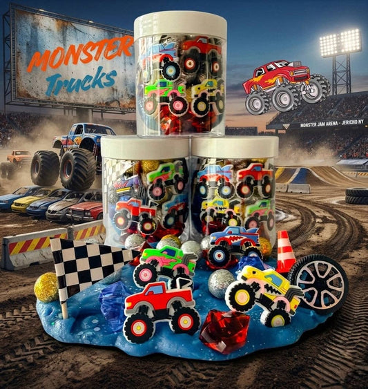 "Monster Trucks" 8 oz. Dough Jar
