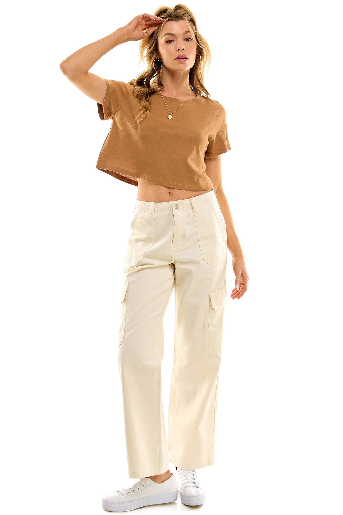 Premium cotton boxy crop tops