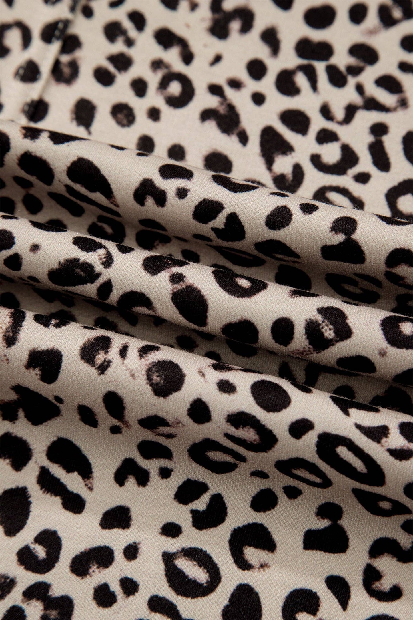 Leopard Terry Knit Wide Leg Pants