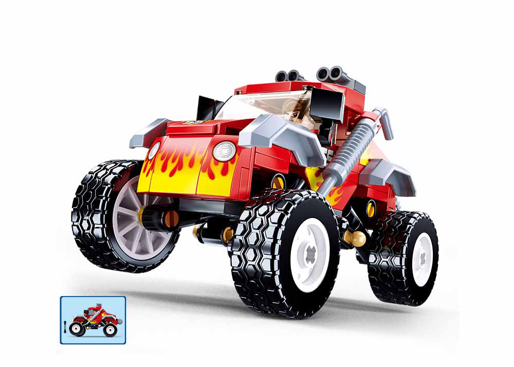 Town Off-Road Red Monster Car Building Brick Kit (150 pcs)