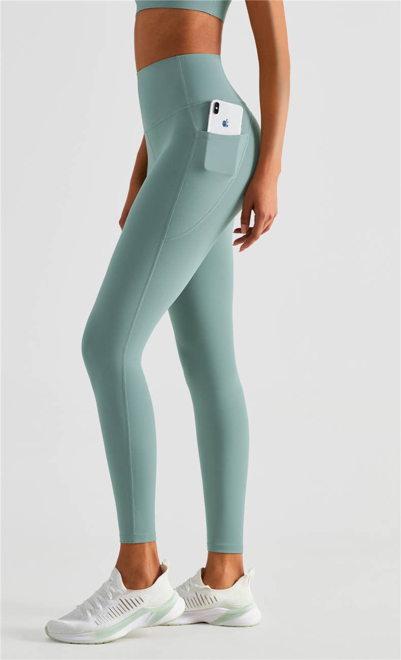 Hazel Lycra® High Waist Leggings With Side Pockets