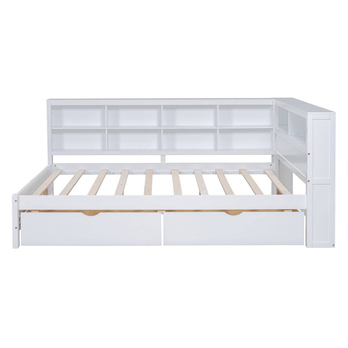 Wooden Full Size DayBed with 2 Drawers&USB charging station