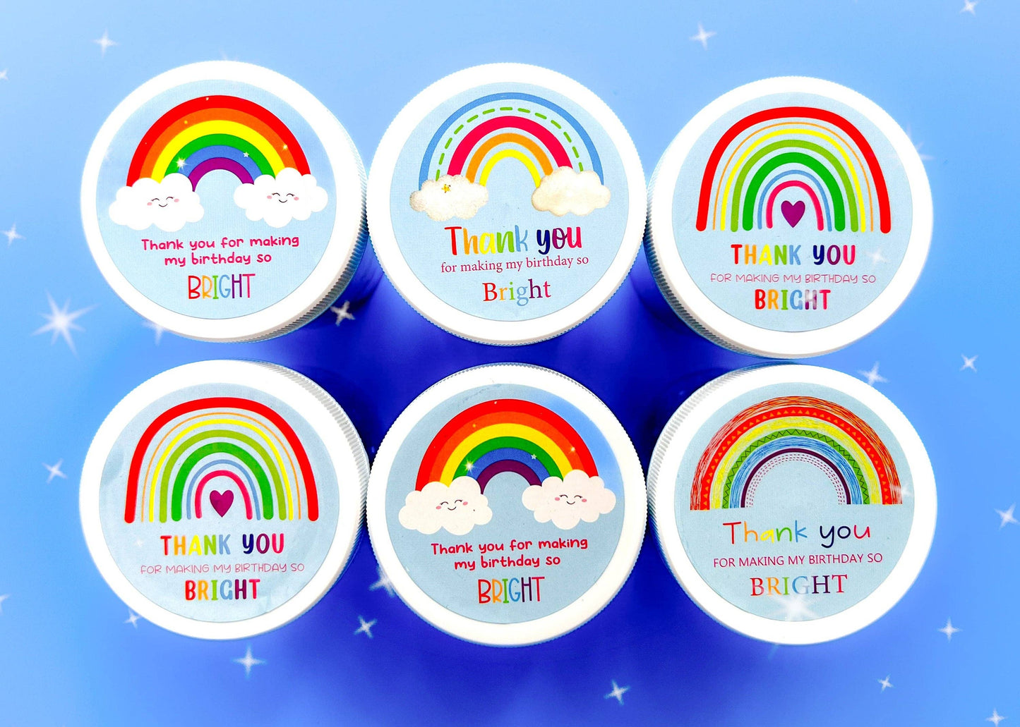 " Rainbow"  Dough Jar