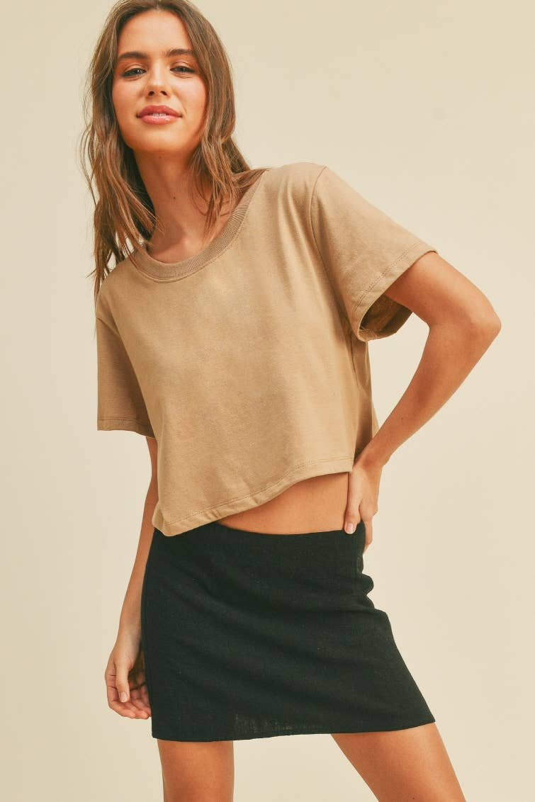 Blank Short Cropped T-Shirt