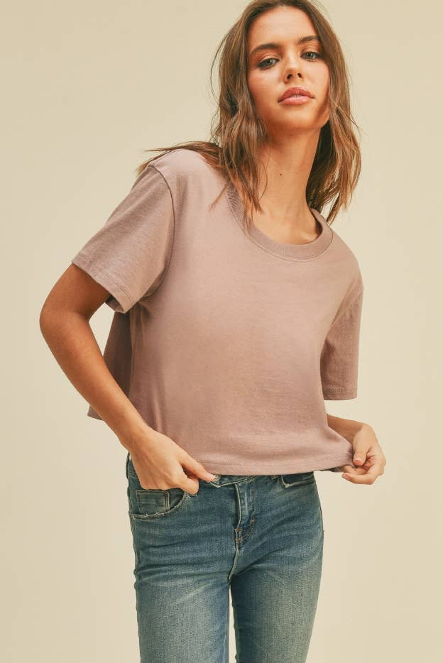 Blank Short Cropped T-Shirt