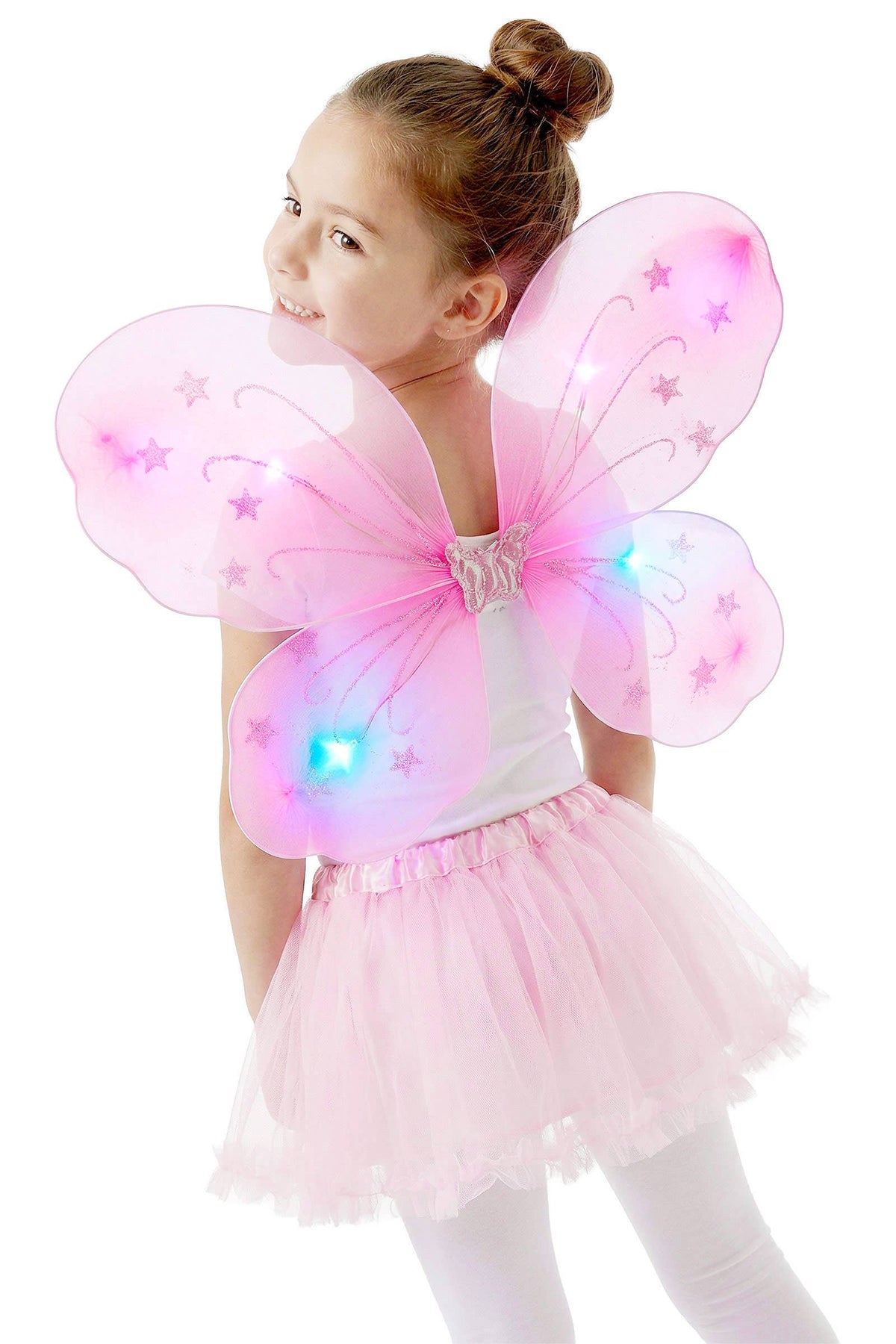 Kids Light-Up Star Glittery Fairy Costume Wings