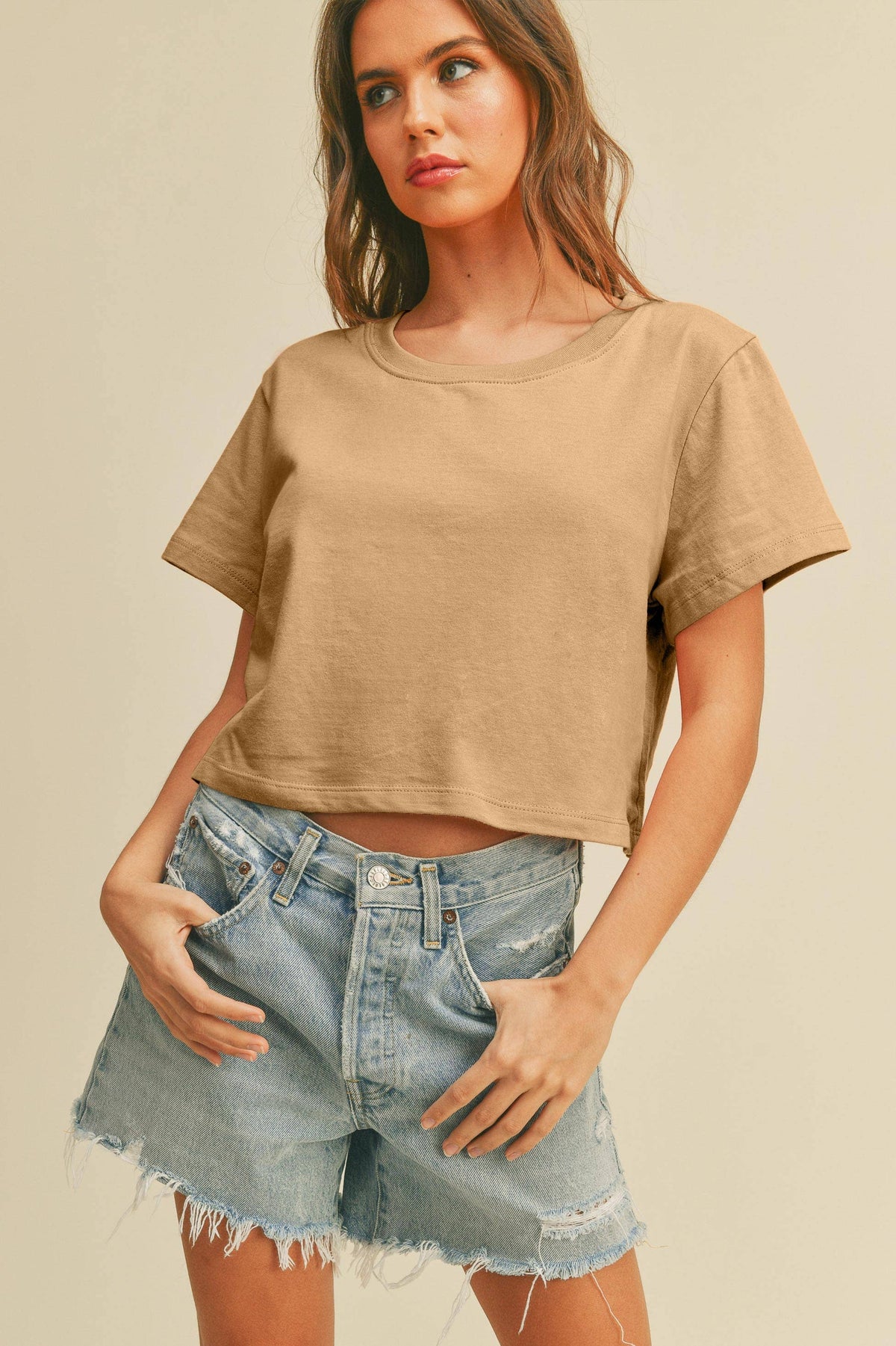 Blank Short Cropped T-Shirt