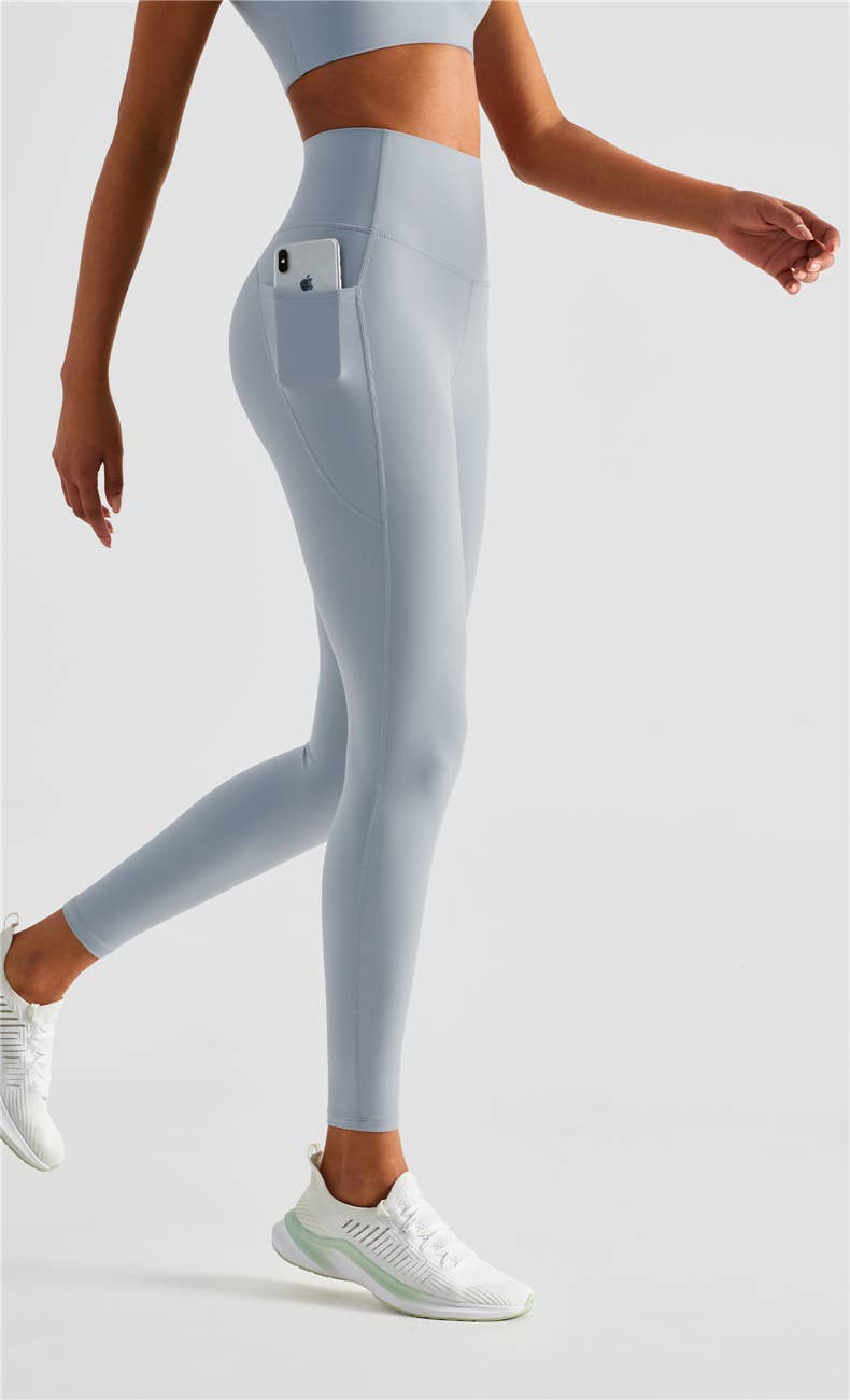 Hazel Lycra® High Waist Leggings With Side Pockets