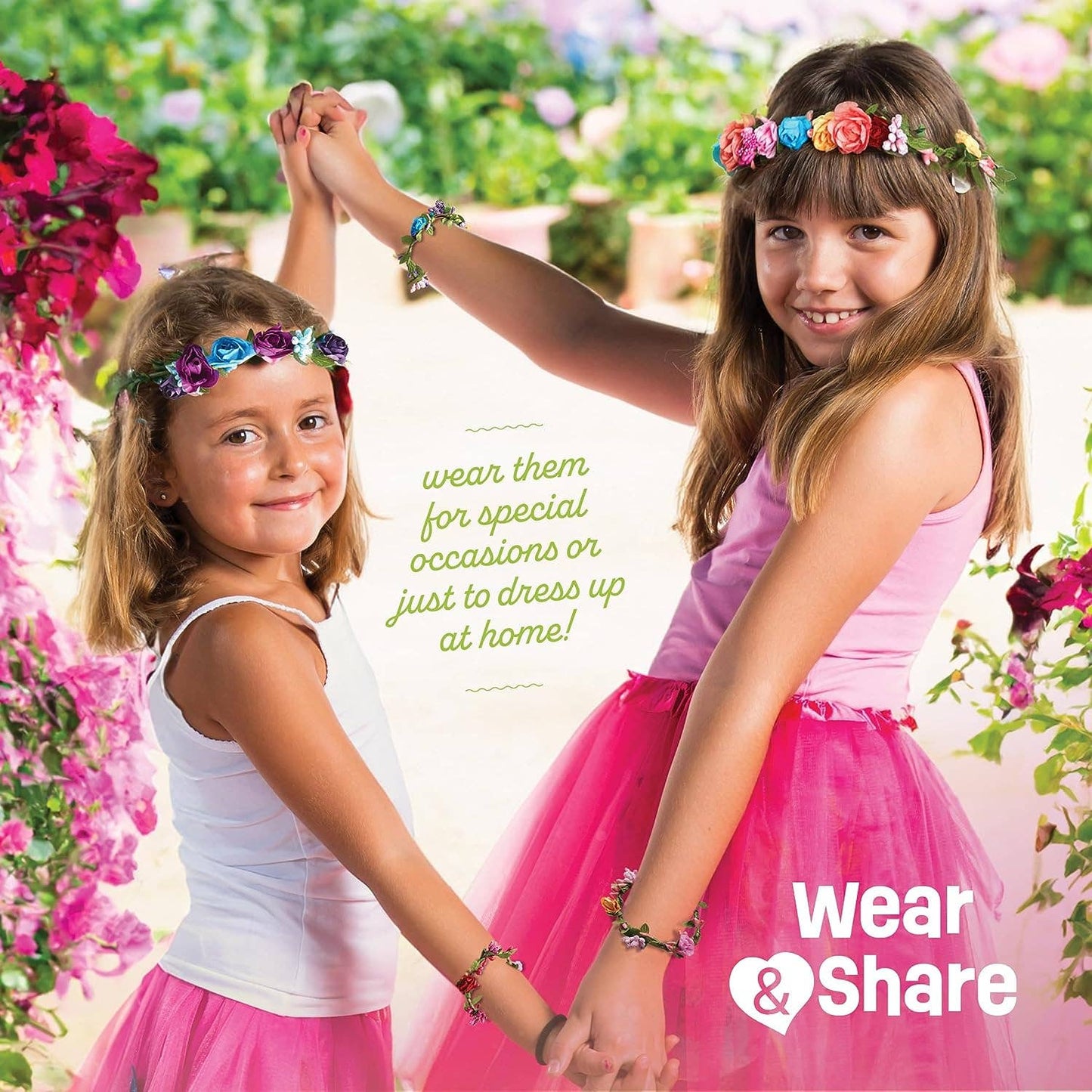 Flower Crowns & Bracelet Making Kit for Girls