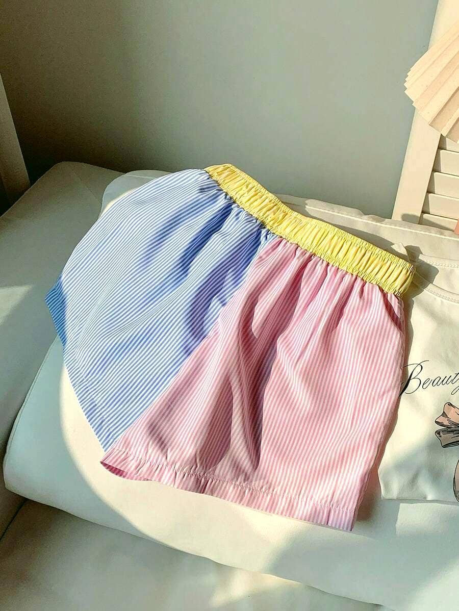 Beach colourblock striped boxer shorts