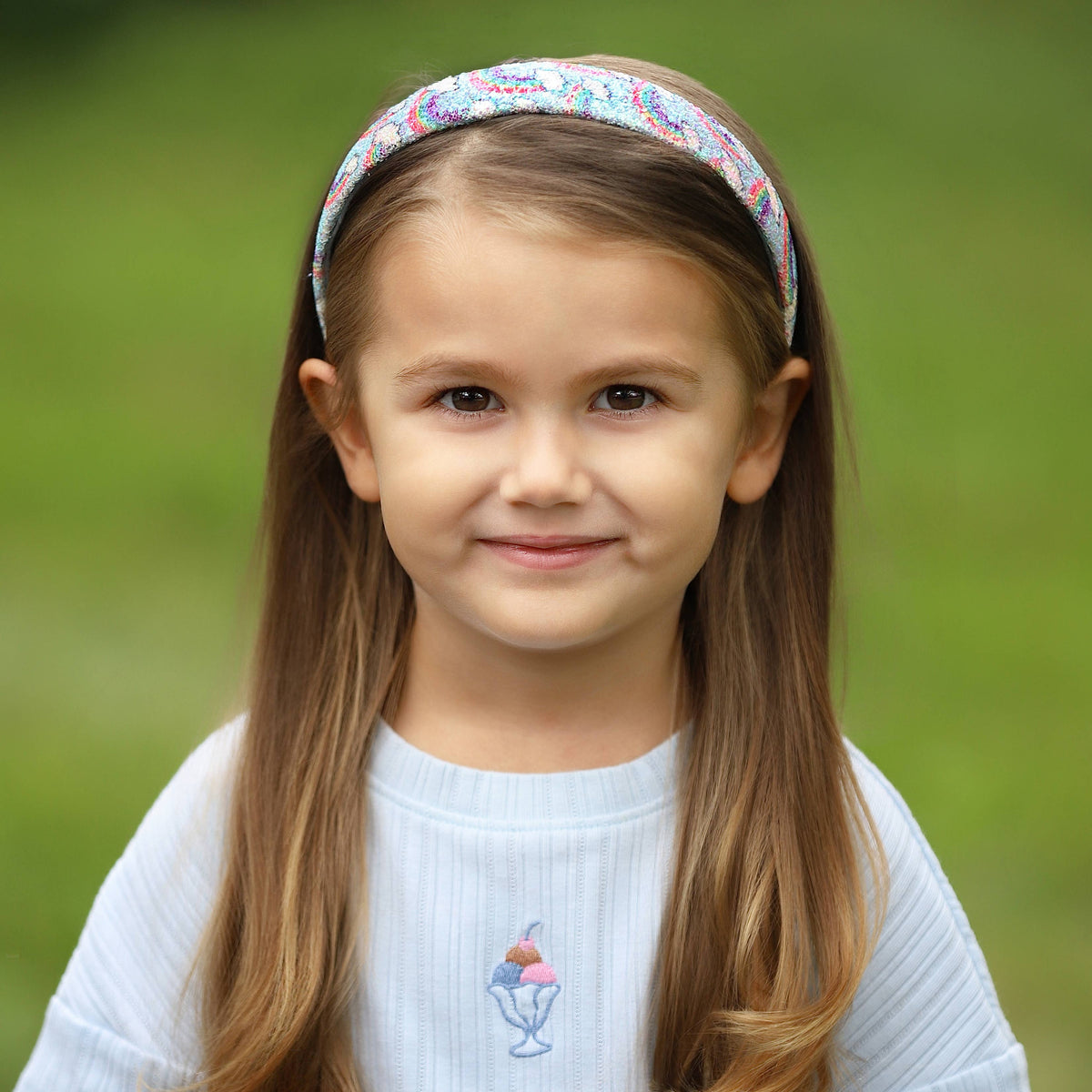 Rainbow Glitter Headband - Kids Hair Accessories
