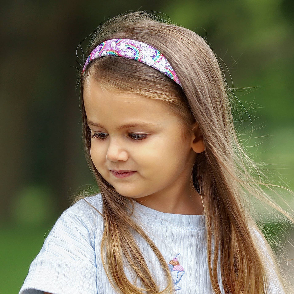 Rainbow Glitter Headband - Kids Hair Accessories