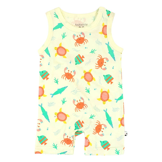 Babysoy Pattern Prints Tank Romper