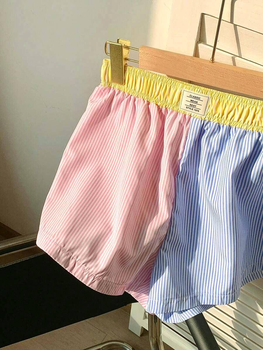 Beach colourblock striped boxer shorts