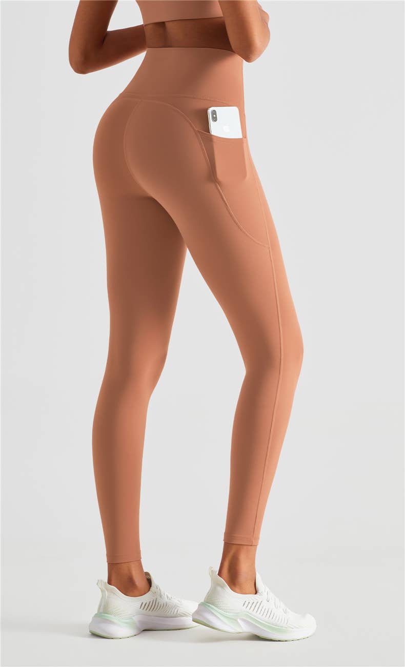 Hazel Lycra® High Waist Leggings With Side Pockets