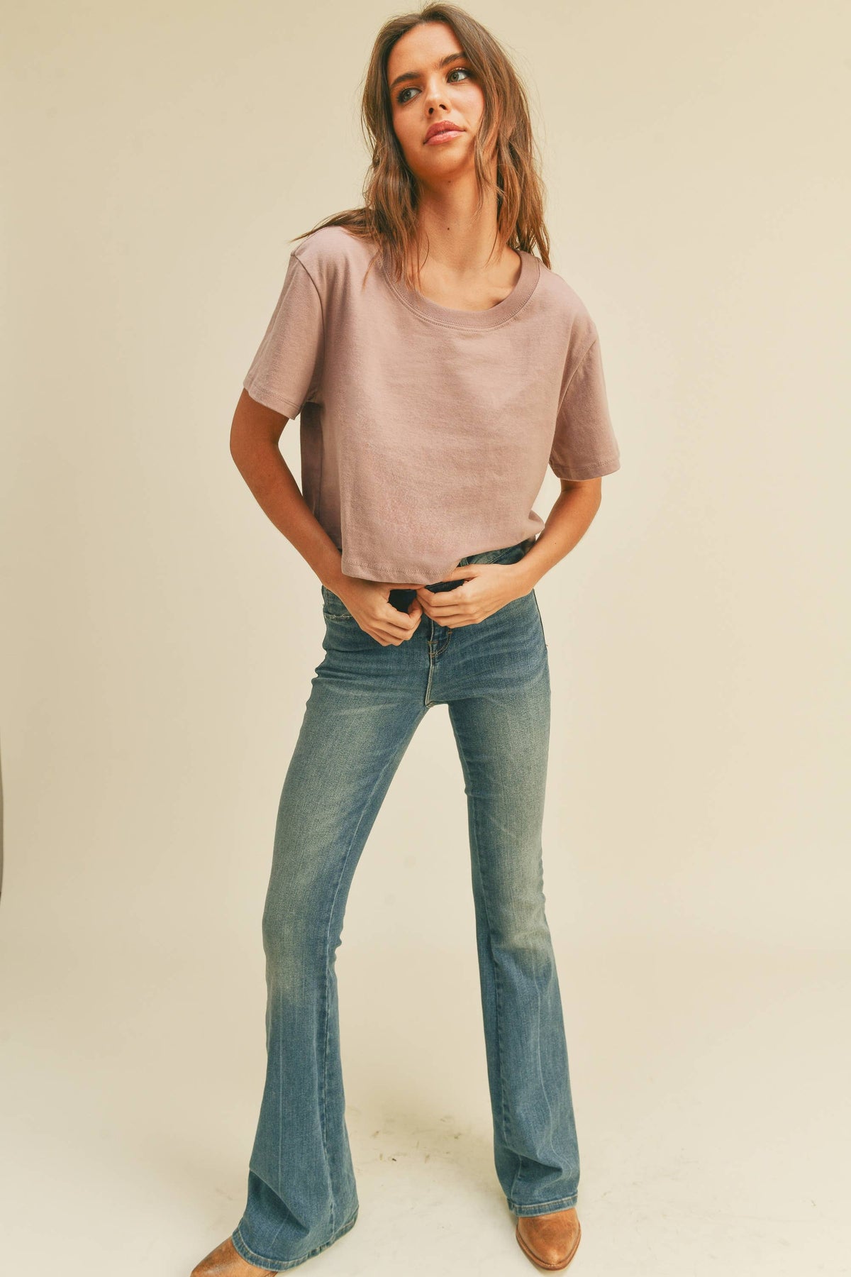 Blank Short Cropped T-Shirt
