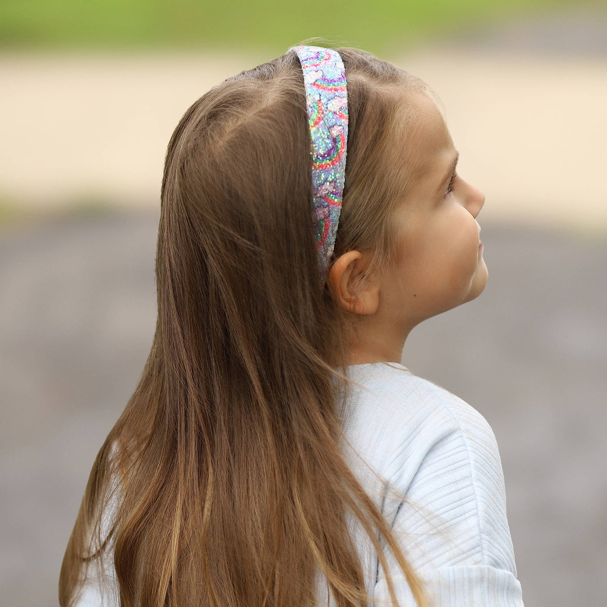 Rainbow Glitter Headband - Kids Hair Accessories
