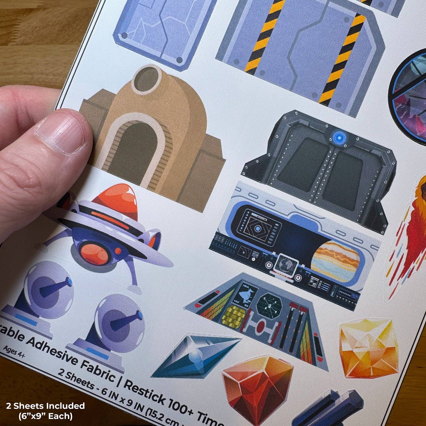 Reusable Decals for Magnetic Tiles & Bricks - Space