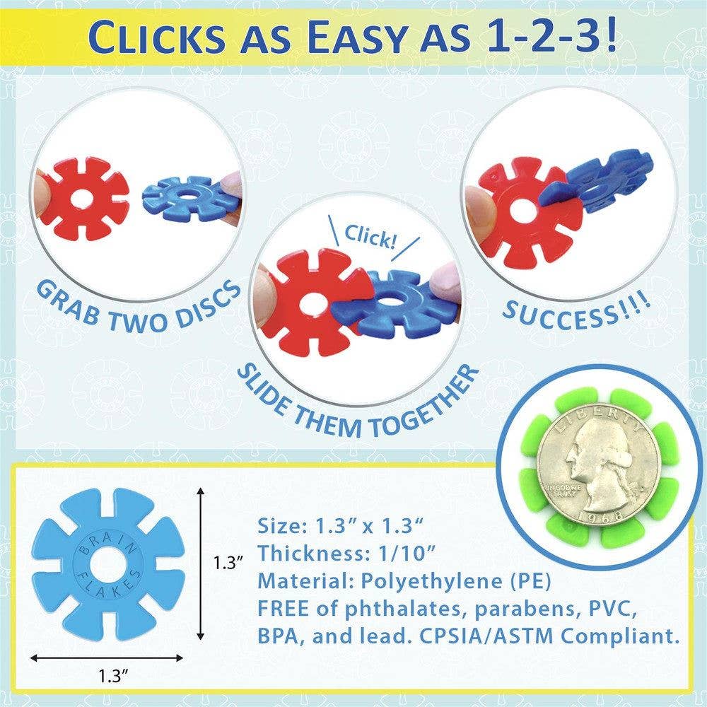 Brain Flakes 500 Piece Interlocking Plastic Disc Set