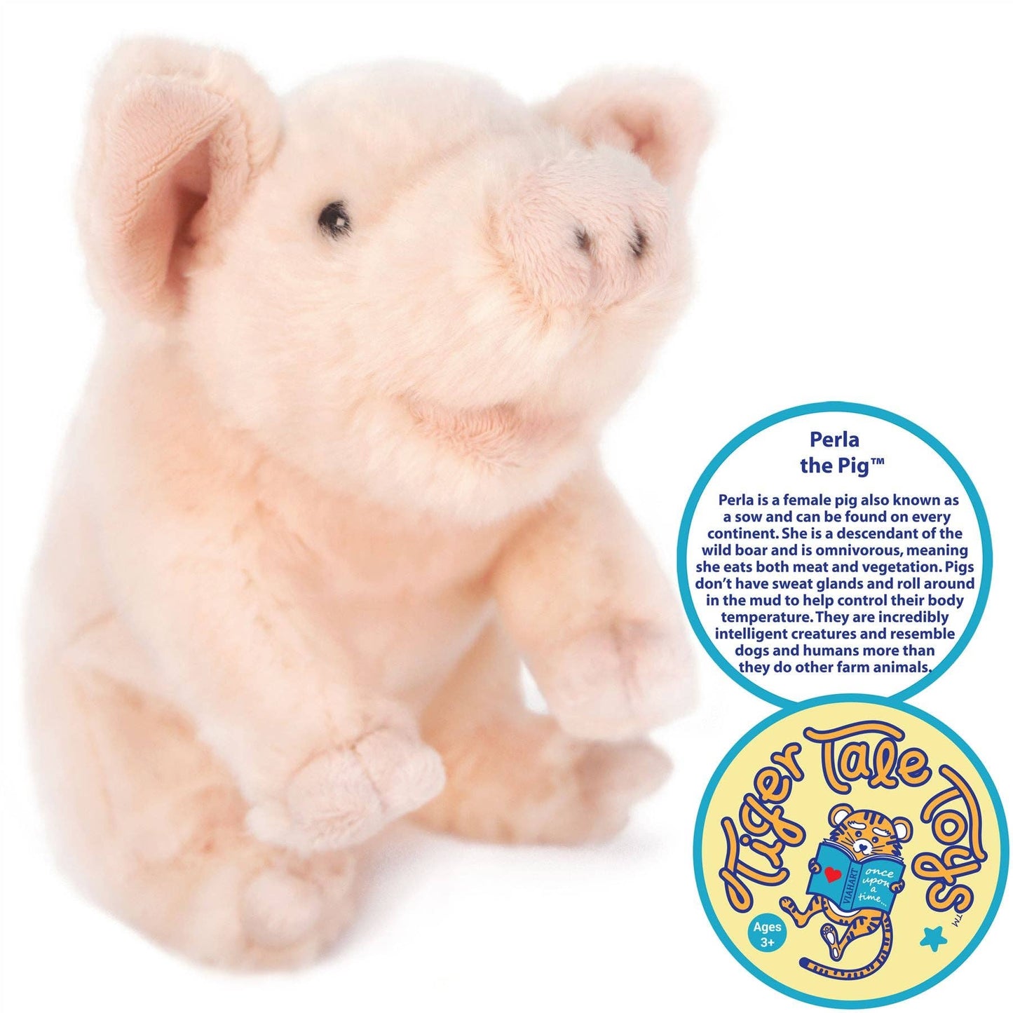Perla The Pig | 11 Inch Stuffed Animal Plush | By TigerHart Toys