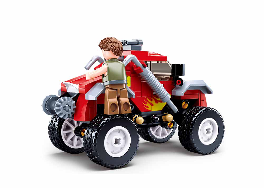 Town Off-Road Red Monster Car Building Brick Kit (150 pcs)