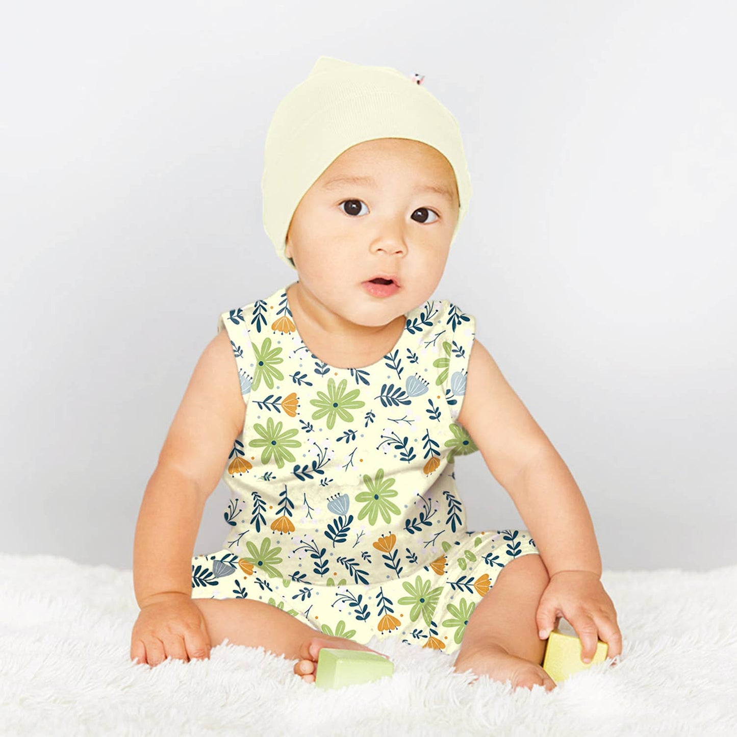 Babysoy Pattern Prints Tank Romper