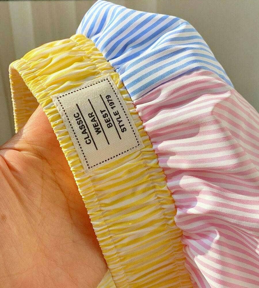 Beach colourblock striped boxer shorts