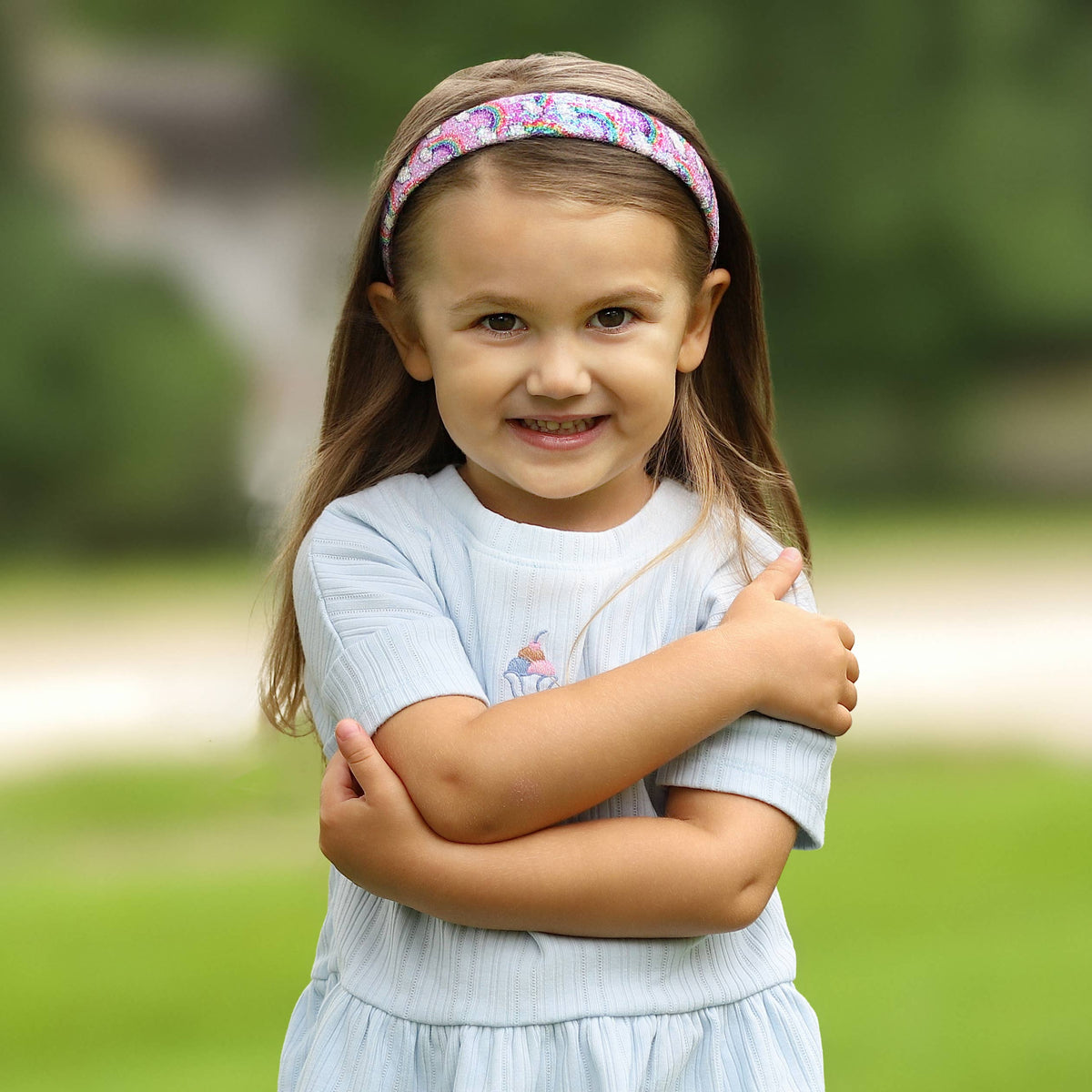 Rainbow Glitter Headband - Kids Hair Accessories