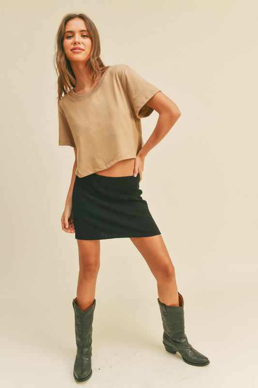Blank Short Cropped T-Shirt