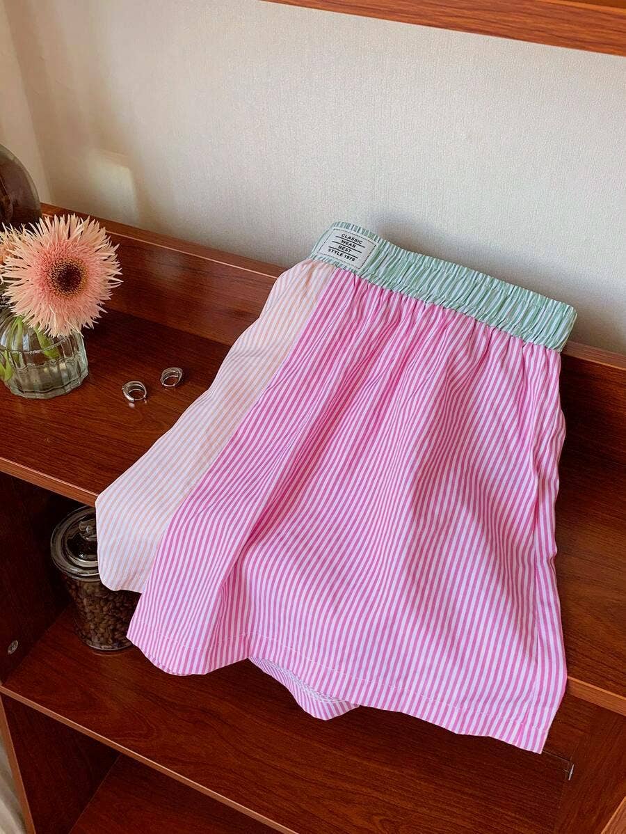 Beach colourblock striped boxer shorts