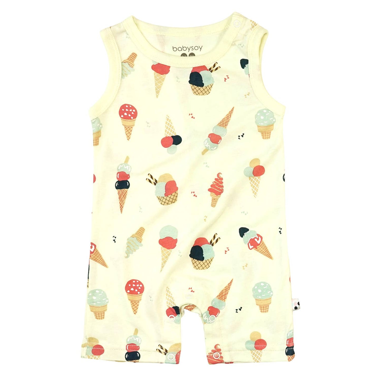 Babysoy Pattern Prints Tank Romper