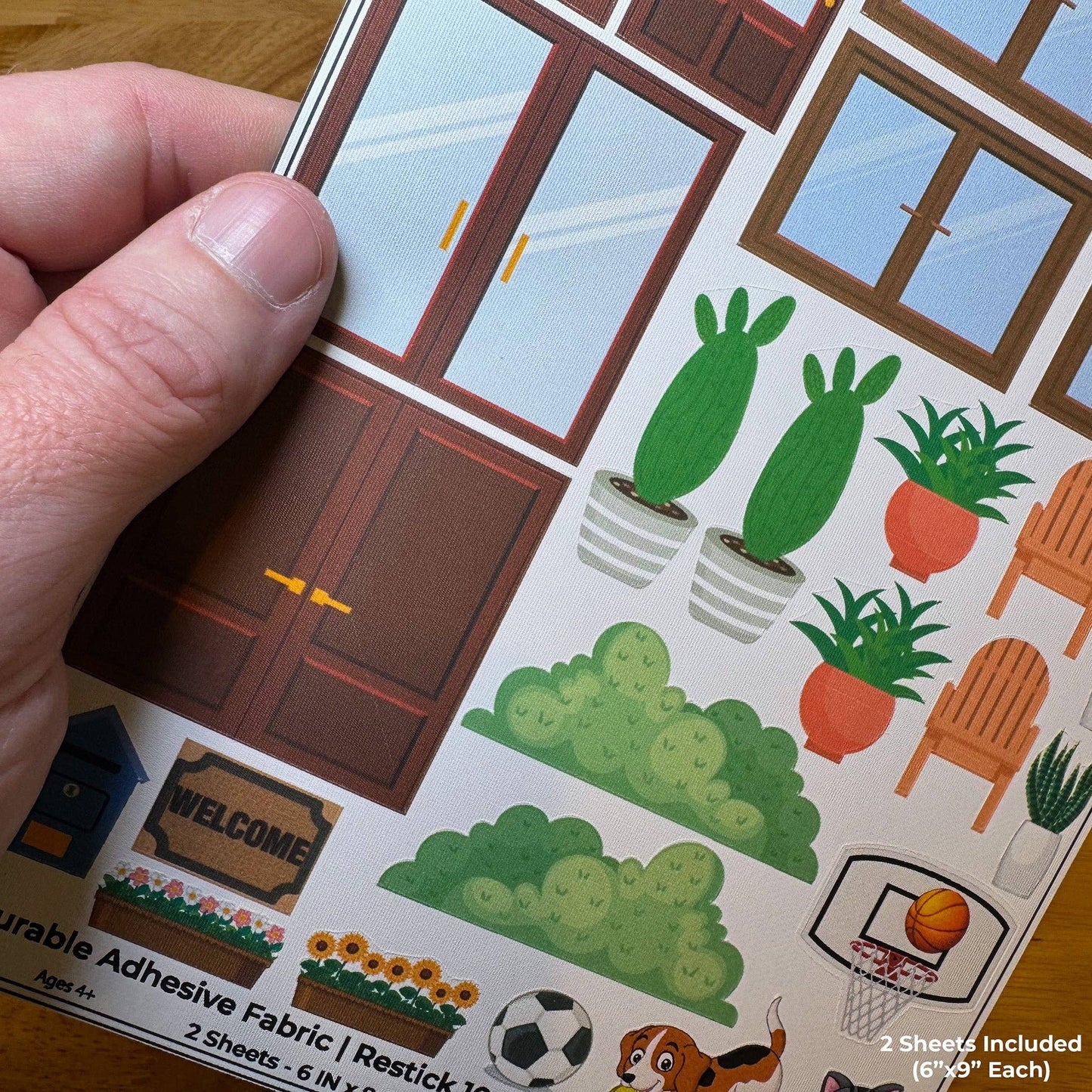 Reusable Decals for Magnetic Tiles & Bricks - Welcome Home