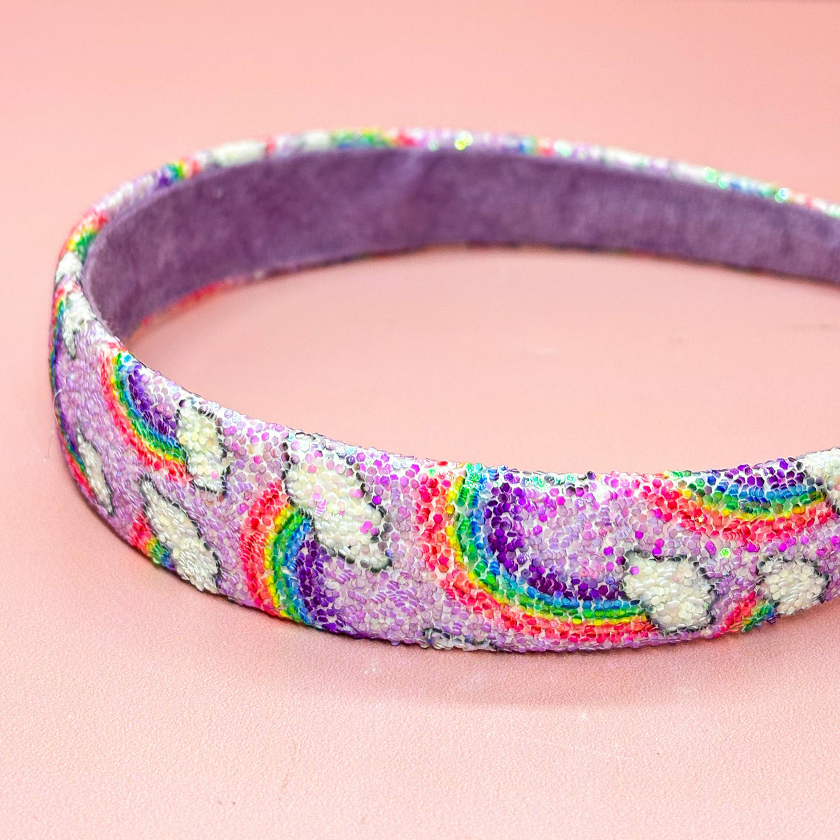 Rainbow Glitter Headband - Kids Hair Accessories