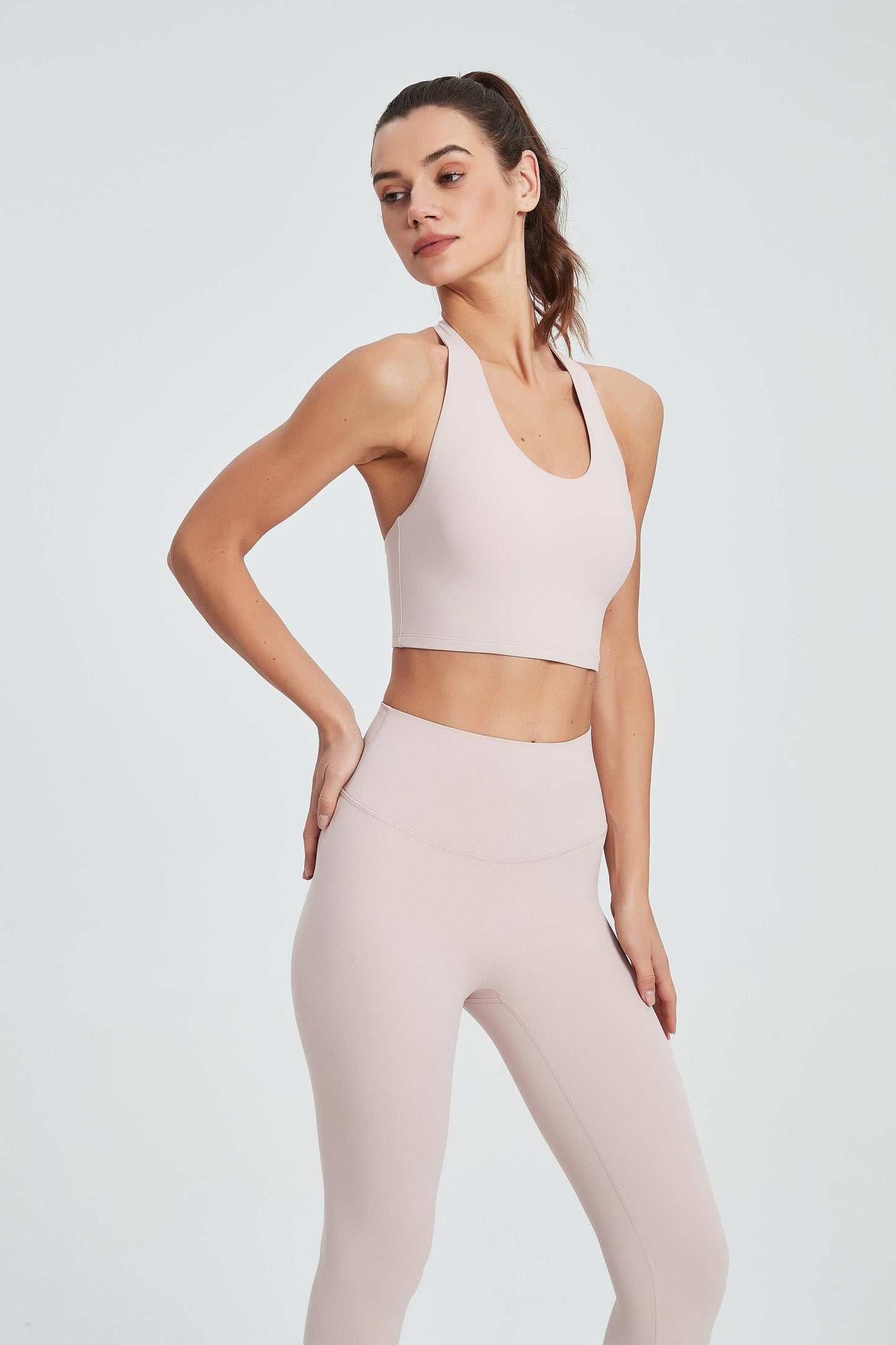 Daphne Lycra® Sculpt Molded Cup Halter Neck Sports Bra