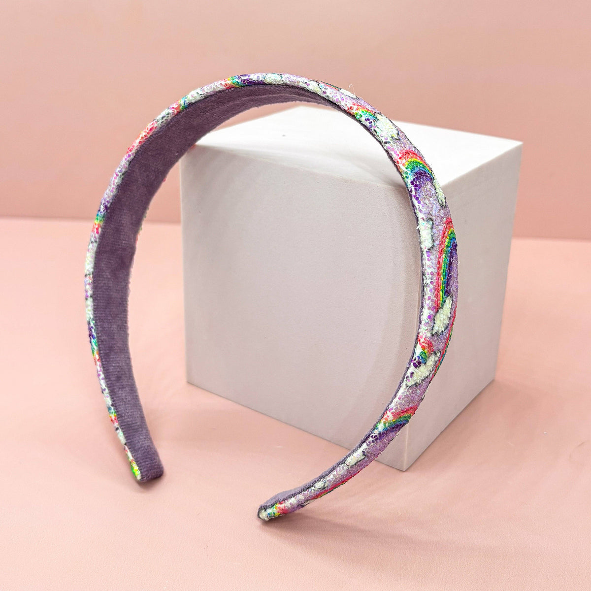 Rainbow Glitter Headband - Kids Hair Accessories