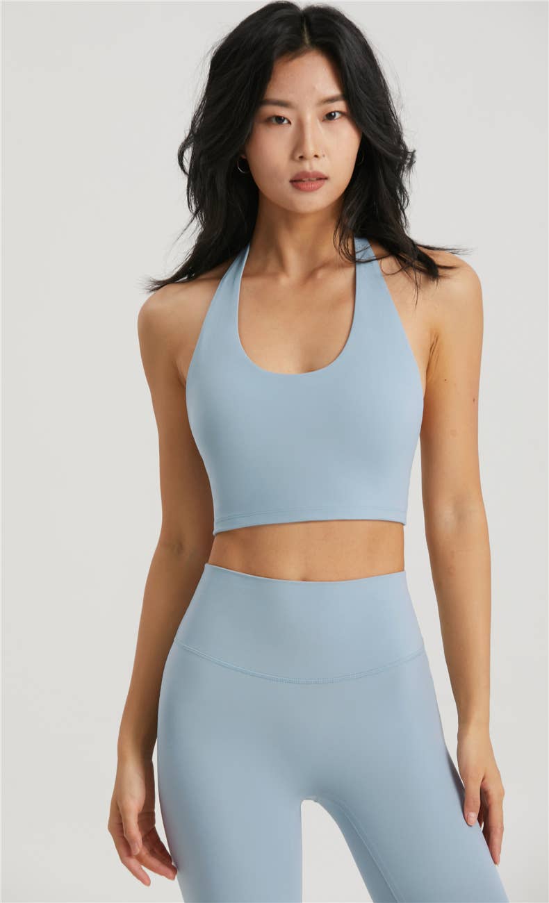 Daphne Lycra® Sculpt Molded Cup Halter Neck Sports Bra