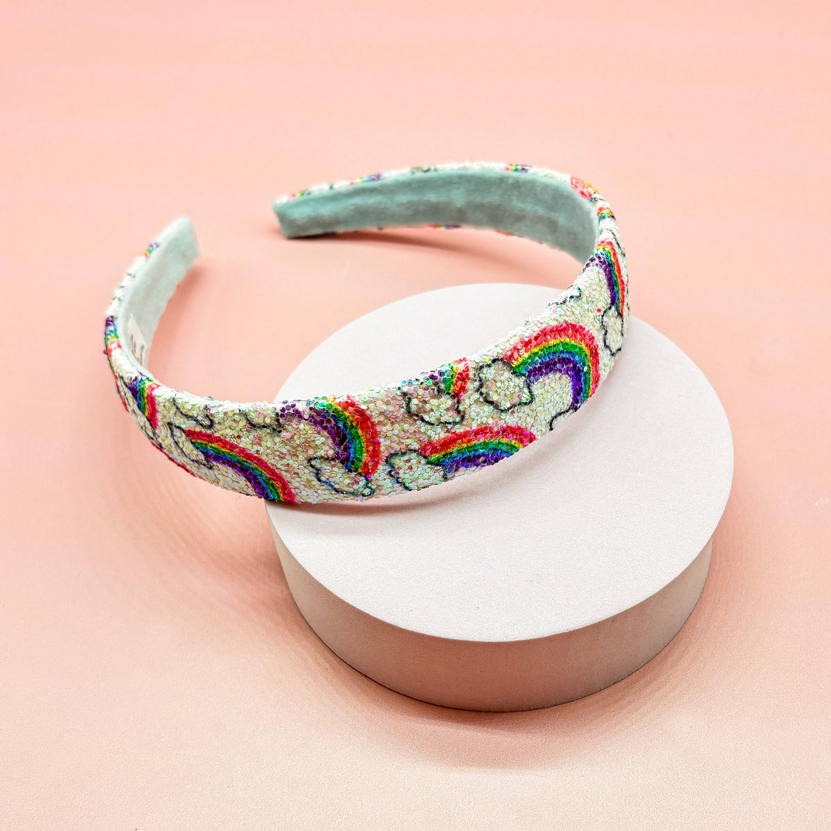 Rainbow Glitter Headband - Kids Hair Accessories
