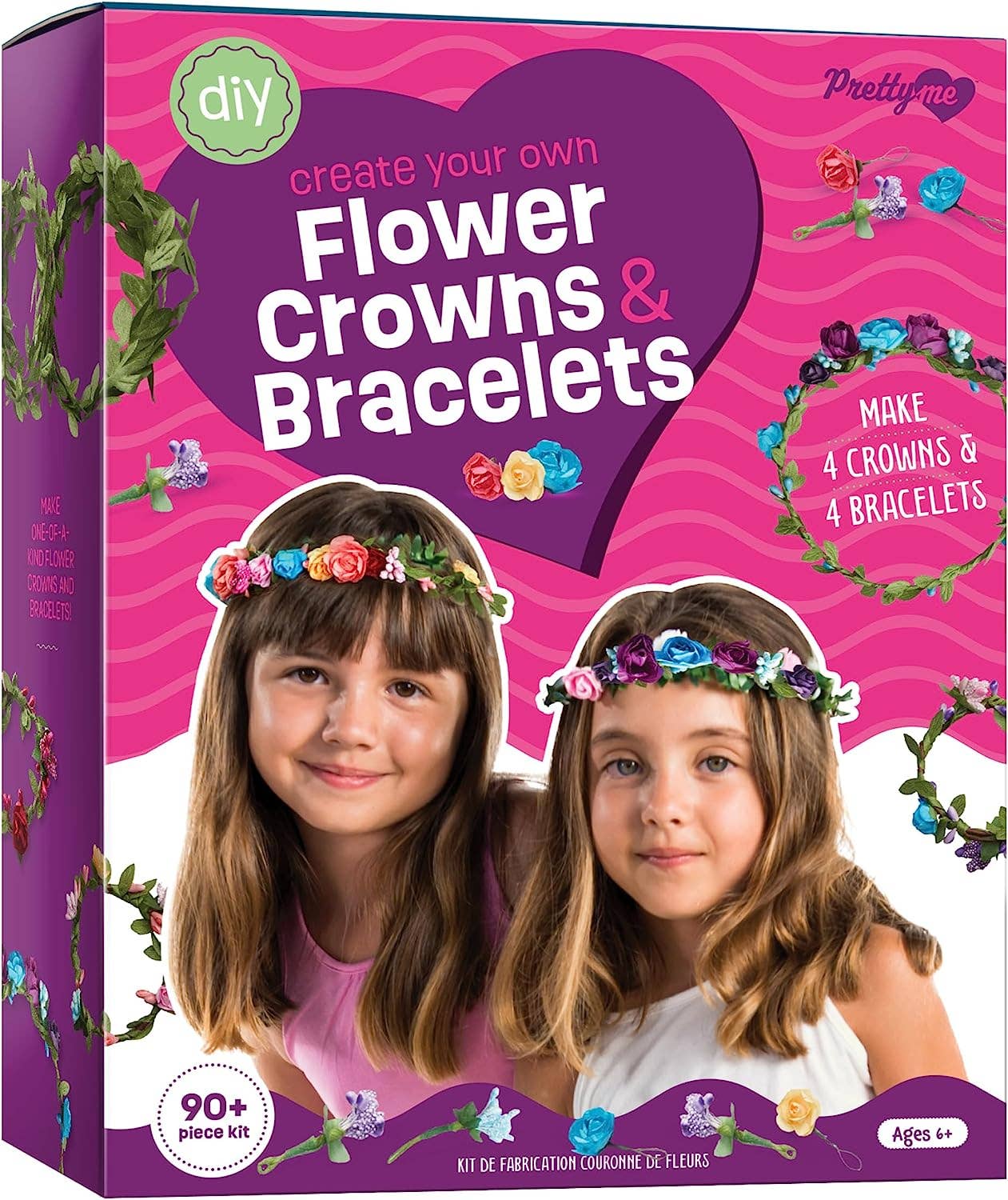Flower Crowns & Bracelet Making Kit for Girls