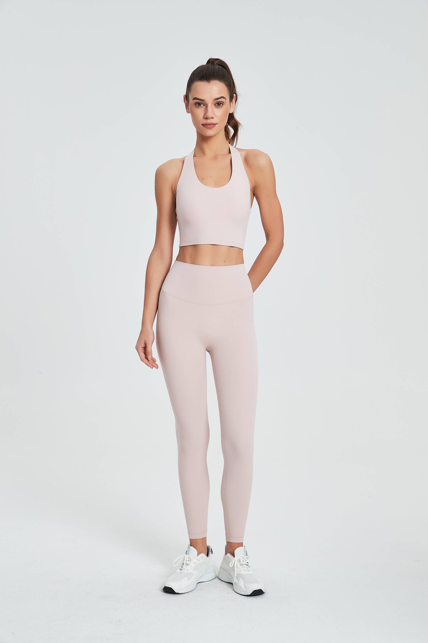 Daphne Lycra® Sculpt Molded Cup Halter Neck Sports Bra