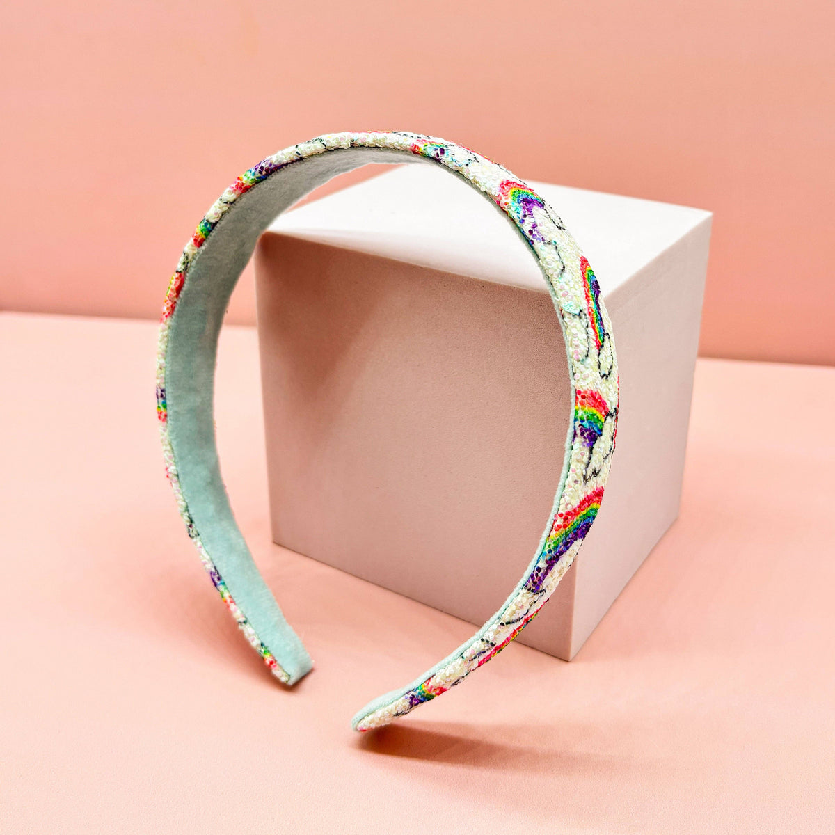 Rainbow Glitter Headband - Kids Hair Accessories