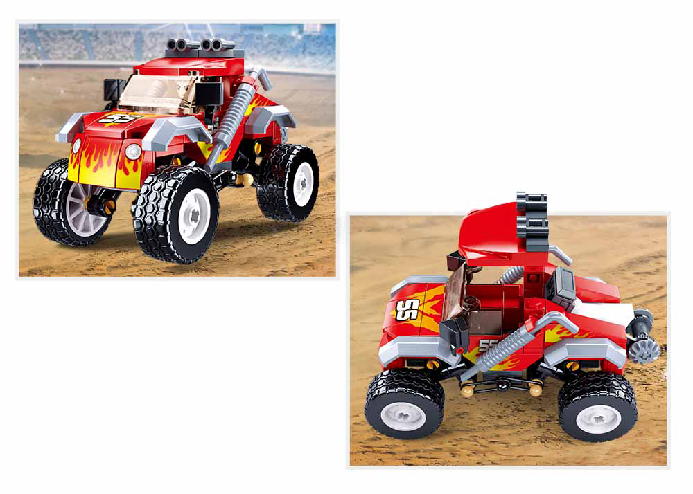 Town Off-Road Red Monster Car Building Brick Kit (150 pcs)