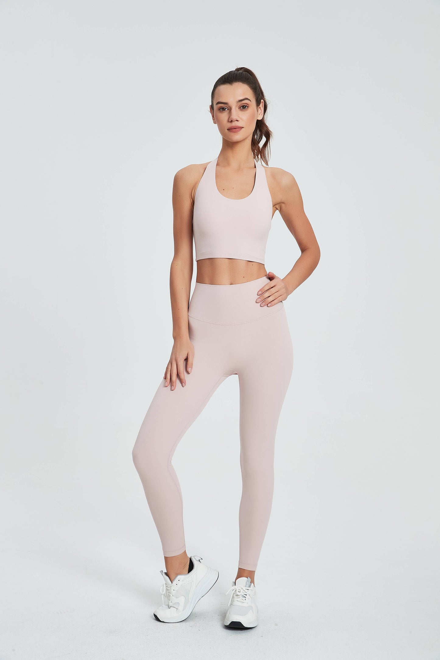 Daphne Lycra® Halter Neck Sports Bra & Leggings 2-Piece Set