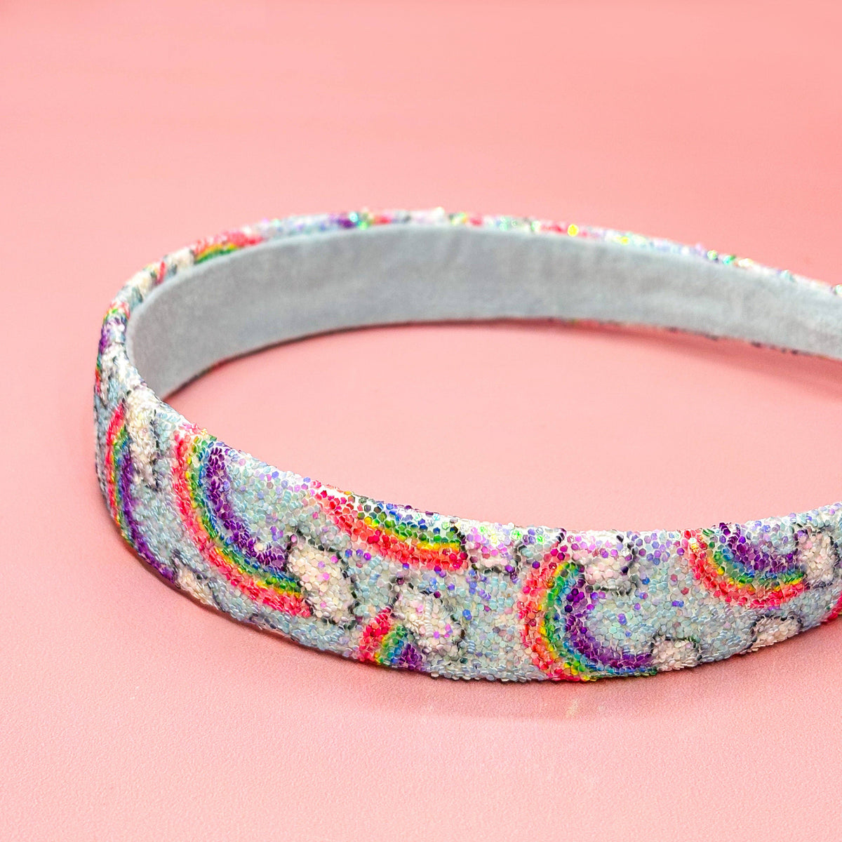 Rainbow Glitter Headband - Kids Hair Accessories