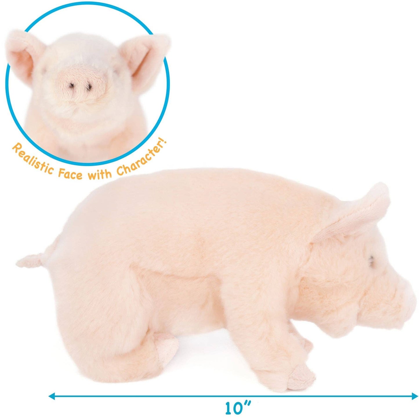 Perla The Pig | 11 Inch Stuffed Animal Plush | By TigerHart Toys