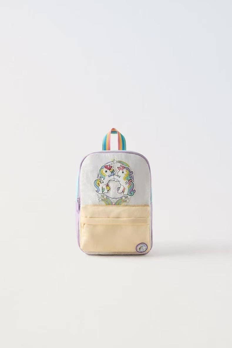 Pastel Macaron Color Soft Backpack for Kids