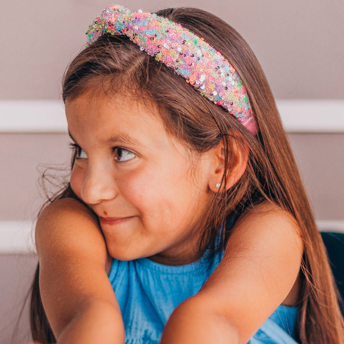 Kids Knot Headband - Sequin Knotted Hair Band Accessories
